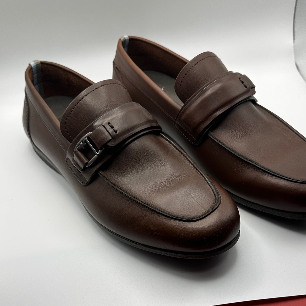 Salvatore Ferragamo Dark Brown Leather Loafers